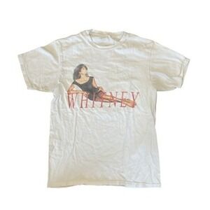 Whitney Houston Graphic Tee Off White Urban Outfitters Band Tee Short Sleeve M‎